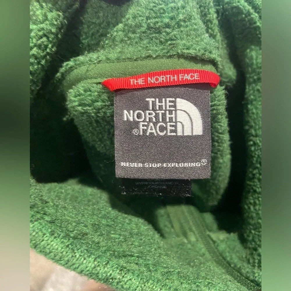 THE NORTH FACE Men's Sz XL Green 1/4-Zip Fleece-Lined Heavy Pullover Sweater